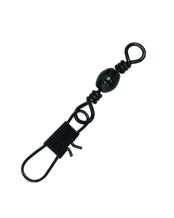 Eagle Claw Barrel Interlock Snap Swivel - Black
